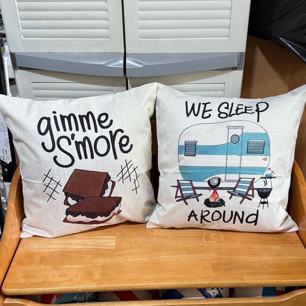 Camping Themed Decorative Pillows